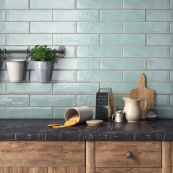 Maiolica Crackled Aqua | Ceramic Tile | 3 x 12