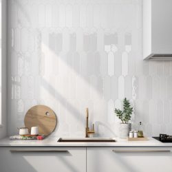 Feathers Bright White | Ceramic Tile | 3 x 12