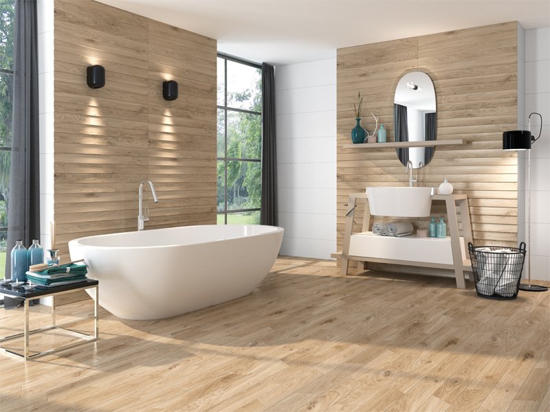 Step Nogal Rect | Ceramic Tile | 12 x 36